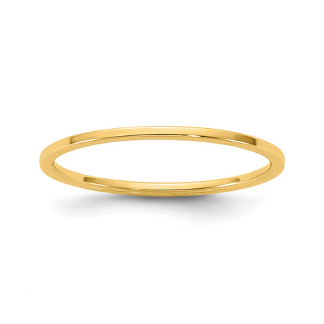 10k Yellow Gold Flat, Lightweight wedding band ring