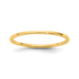14k Yellow Gold Flat, Lightweight wedding band ring