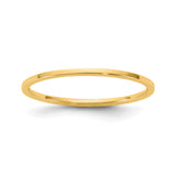 14k Yellow Gold Flat, Lightweight wedding band ring