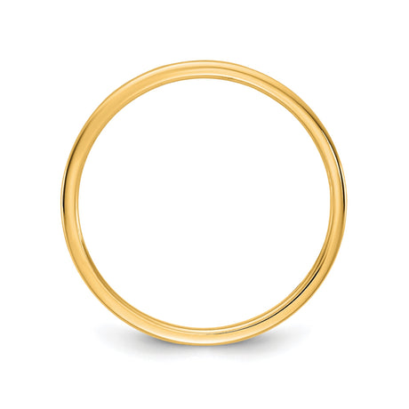 10k Yellow Gold Flat, Lightweight wedding band ring alternate angle