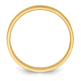 14k Yellow Gold Flat, Lightweight wedding band ring alternate angle