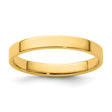 14k Yellow Gold Flat, Lightweight wedding band ring