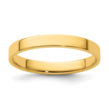 14k Yellow Gold Flat, Lightweight wedding band ring