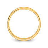 14k Yellow Gold Flat, Lightweight wedding band ring alternate angle