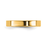 10k Yellow Gold Flat, Lightweight wedding band ring detail view