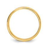 10k Yellow Gold Flat, Lightweight wedding band ring alternate angle
