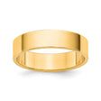 10k Yellow Gold Flat, Lightweight wedding band ring