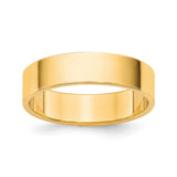 10k Yellow Gold Flat, Lightweight wedding band ring