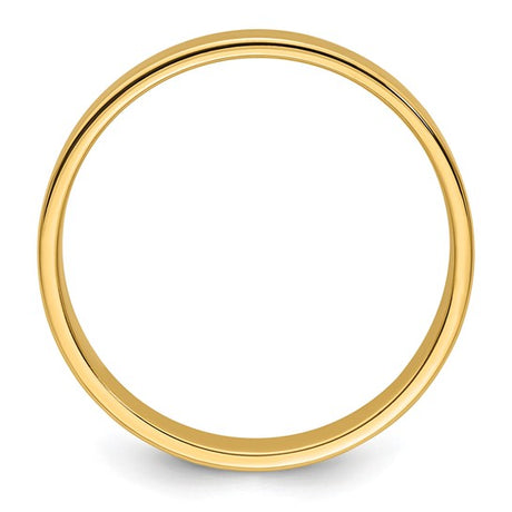 14K Yellow Gold Flat Lightweight Solid 5mm Wedding Band