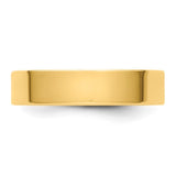 14K Yellow Gold Flat Lightweight Solid 5mm Wedding Band