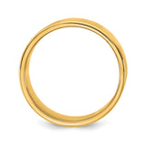 14k Yellow Gold Flat, Lightweight wedding band ring alternate angle