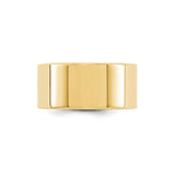14k Yellow Gold Flat, Lightweight wedding band ring alternate angle
