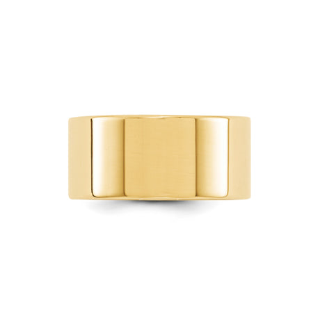 14k Yellow Gold Flat, Lightweight wedding band ring alternate angle