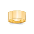 14k Yellow Gold Flat, Lightweight wedding band ring