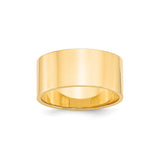 14k Yellow Gold Flat, Lightweight wedding band ring