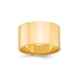 14k Yellow Gold Flat, Lightweight wedding band ring