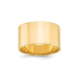 14k Yellow Gold Flat, Lightweight wedding band ring