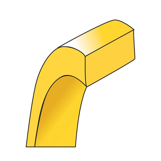 14K Yellow Gold Flat Wedding Band - Lightweight Solid 4mm, Sleek Modern Ring