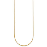 14K Yellow Gold 0.9 mm Franco Chain Necklace, Polished