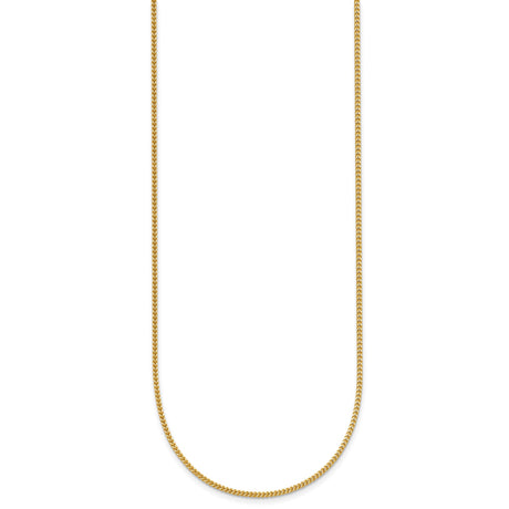 14K Yellow Gold 0.9 mm Franco Chain Necklace, Polished