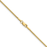 14K Yellow Gold 0.9 mm Franco Chain Necklace, Polished alternate angle