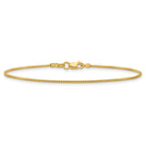 14K Yellow Gold 0.9 mm Franco Chain Bracelet, Polished alternate angle