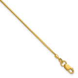 14K Yellow Gold 0.9 mm Franco Chain Bracelet, Polished shown for scale