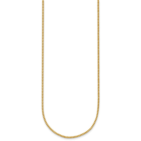 14K Yellow Gold 1 mm Franco Chain Necklace, Polished