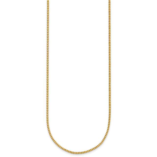 14K Yellow Gold 1 mm Franco Chain Necklace, Polished