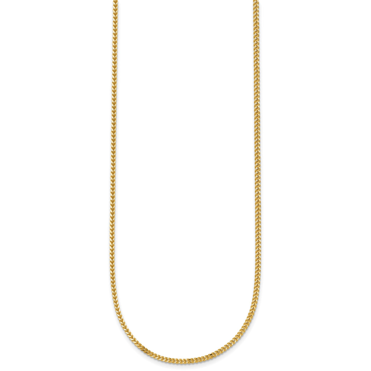 14K Yellow Gold 1.3 mm Franco Chain Necklace, Polished