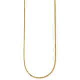 14K Yellow Gold 1.3 mm Franco Chain Necklace, Polished