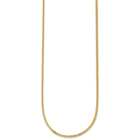 14K Yellow Gold 1.3 mm Franco Chain Necklace, Polished