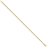 14K Yellow Gold 1.3 mm Franco Chain Bracelet, Polished alternate angle