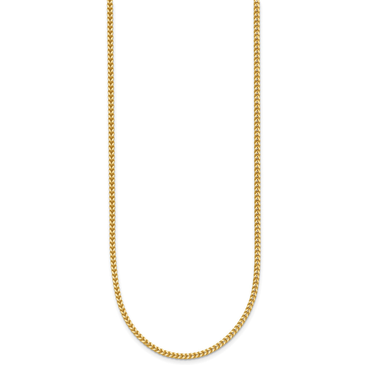 14K Yellow Gold 1.4 mm Franco Chain Necklace, Polished