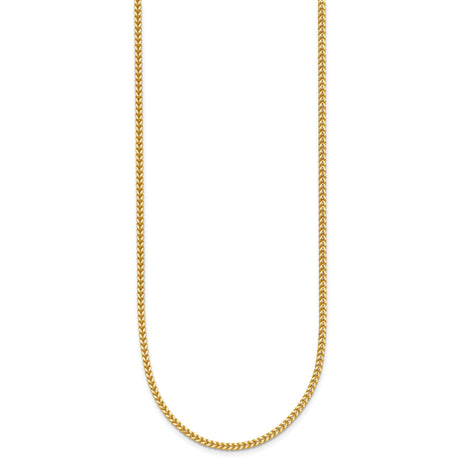 14K Yellow Gold 1.4 mm Franco Chain Necklace, Polished