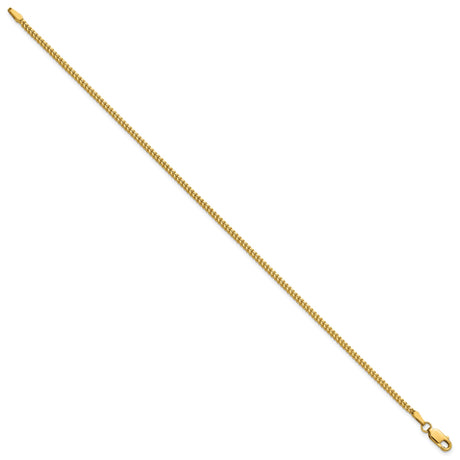 14K Yellow Gold 1.4 mm Franco Chain Bracelet, Polished