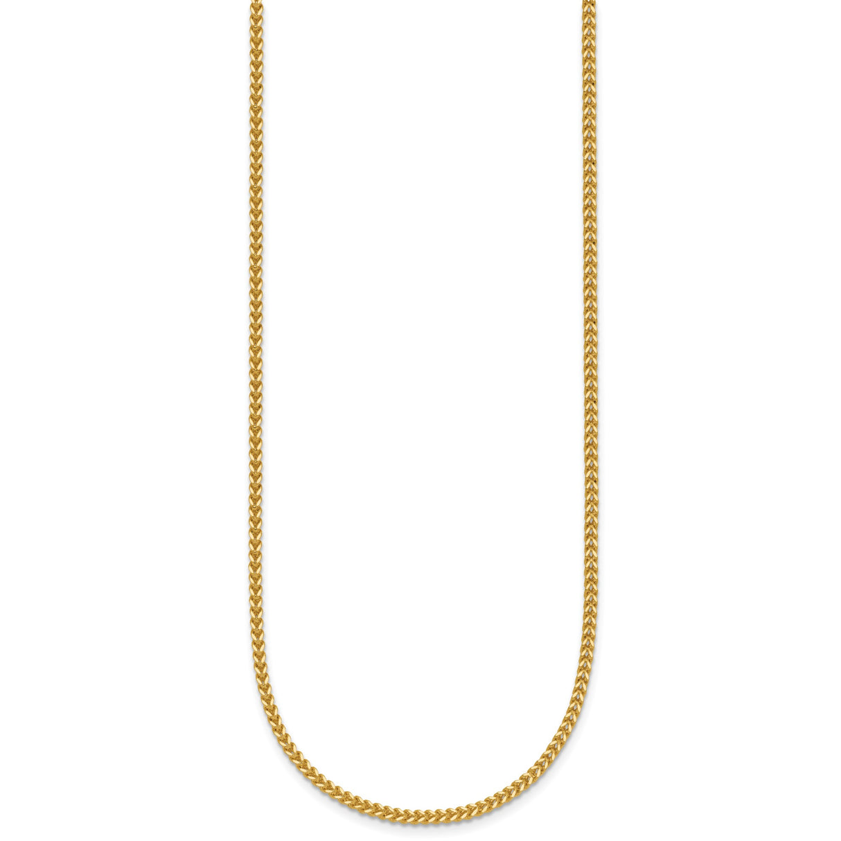 14K Yellow Gold 1.5 mm Franco Chain Necklace, Polished