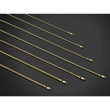 14K Yellow Gold 1.5 mm Franco Chain Necklace, Polished detail view