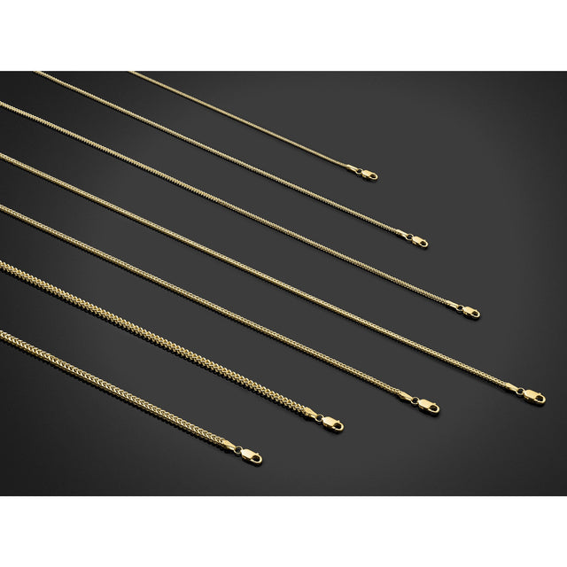 14K Yellow Gold 2 mm Franco Chain Necklace, Polished