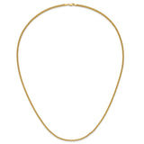 14K Yellow Gold 2 mm Franco Chain Necklace, Polished detail view