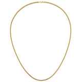 14K Yellow Gold 2.3 mm Franco Chain Necklace, Polished detail view