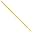 14K Yellow Gold 3 mm Franco Chain Anklet, Polished