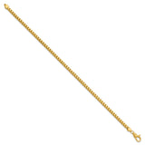14K Yellow Gold 3 mm Franco Chain Anklet, Polished