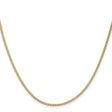 14K Yellow Gold 1.9 mm Polished Chain Necklace, Solid