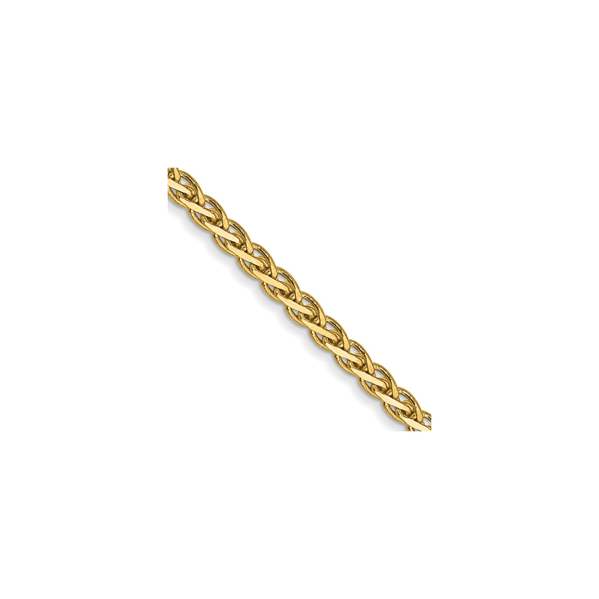 14K Yellow Gold 1.9 mm Polished Chain Necklace, Solid detail view