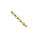 14K Yellow Gold 1.9 mm Polished Chain Necklace, Solid detail view