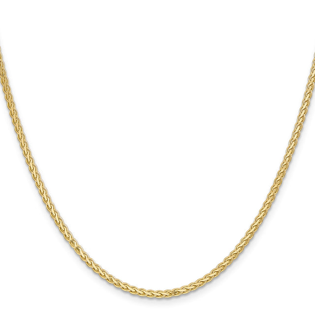 14K Yellow Gold 2.3 mm Polished Chain Necklace, Solid