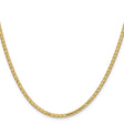 14K Yellow Gold 2.8 mm Polished Chain Necklace, Solid