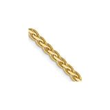 14K Yellow Gold 2.8 mm Polished Chain Necklace, Solid detail view