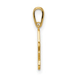 14k Yellow Gold Hummingbird Pendant with Openwork Design, Nature-Inspired Bird Charm for Women